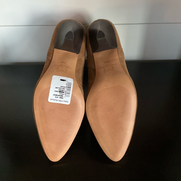 Marc Fisher Carissa Caramel Suede Ankle Boots - Picture 8 of 9